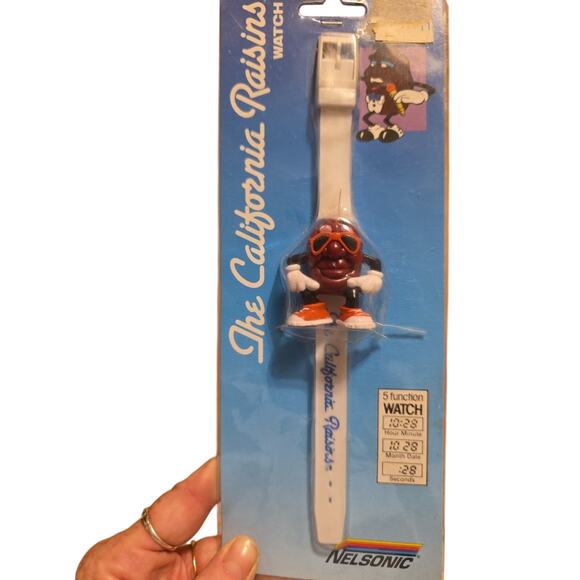 Vintage 1988 California Raisins Wrist Watch LCD NIP Nelsonic 5 Function - Picture 1 of 5